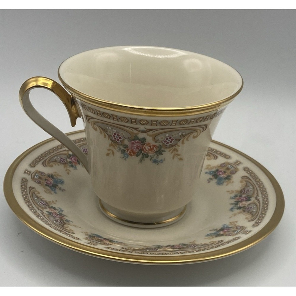 Lenox Versailles Teacup Cup & Saucer‎ Set Tea Quiet Luxury Elegant Dinner